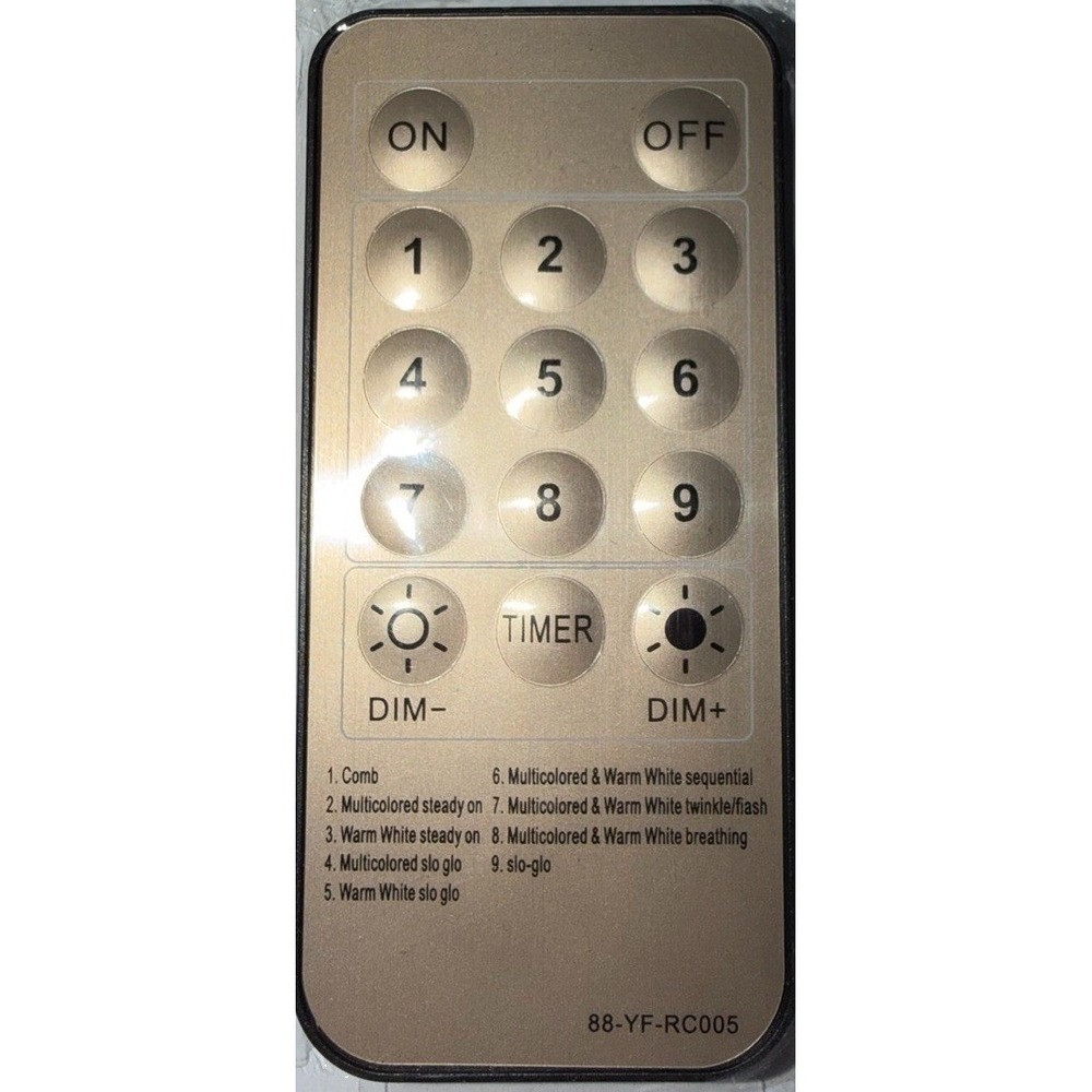 Multi-function Remote Control 88-YF-RC005 for YF-UL-29V9W-R LED Lights Gold